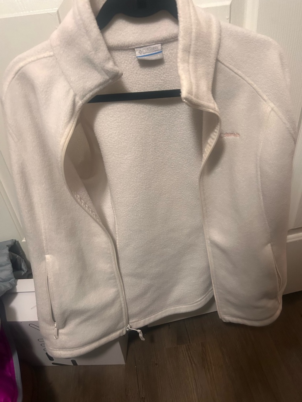 Columbia Cream Fleece Full-Zip Pullover